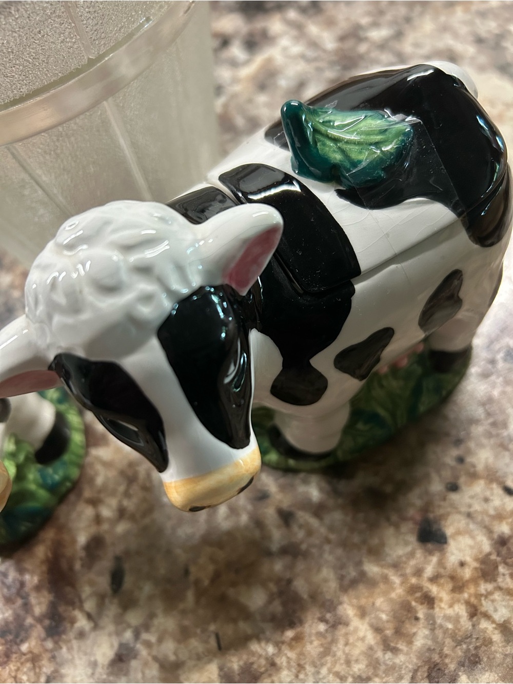 Black & White Ceramic Cow Creamer and Sugar Set - Unbranded - Picture 3 of 7